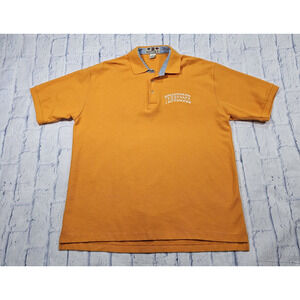Tennessee Volunteers Football Polo MENS XL 100% Cotton SEC Orange VINTAGE 90s